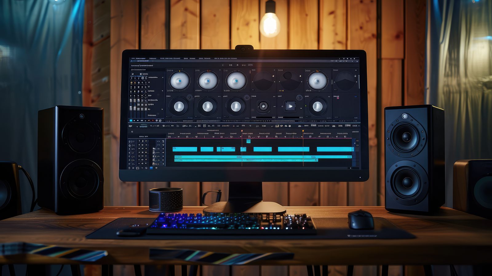 Ubuntu Studio desktop with audio applications open